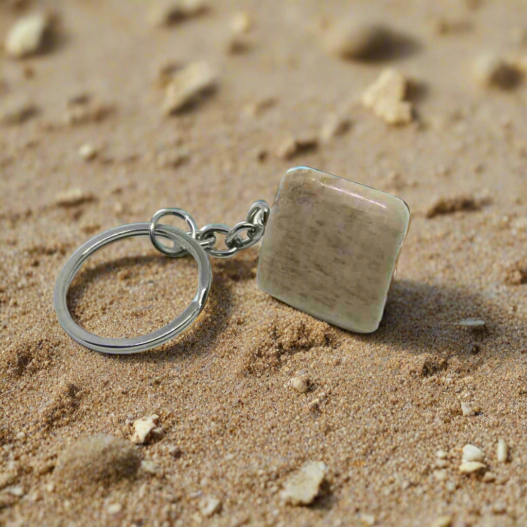 Calcite Tumbled Stone Keyring