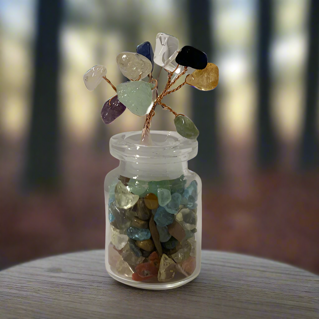Mini Gem Tree in Glass Bottle