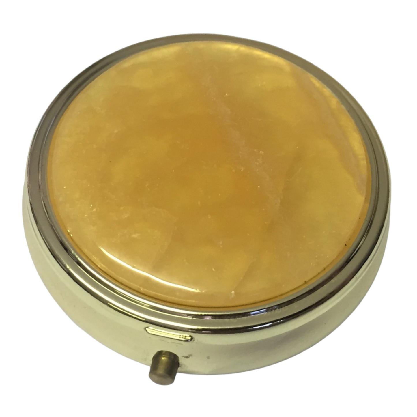 Yellow Aragonite Pill Box