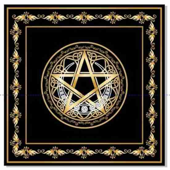 Pentacle Moon Altar Cloth