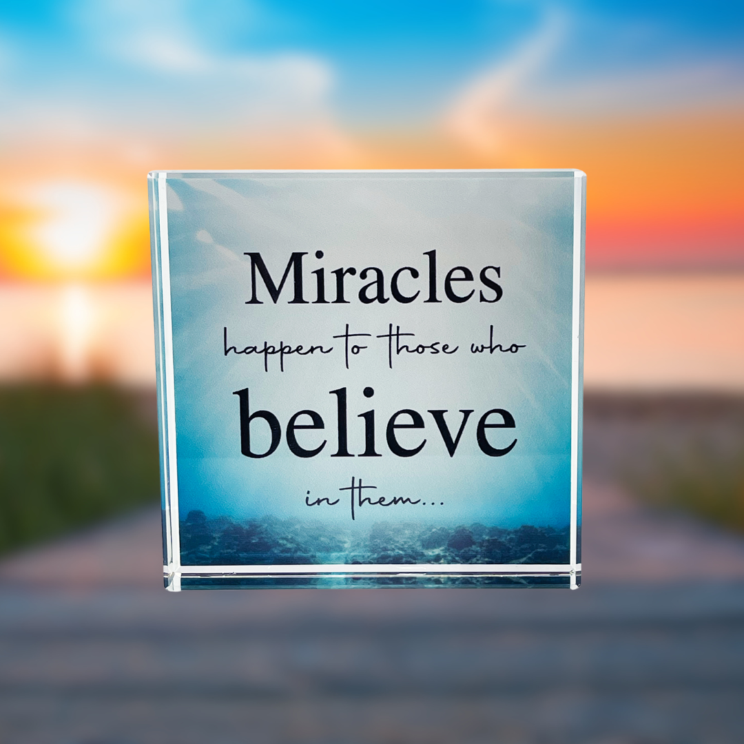Miracles Crystal Block