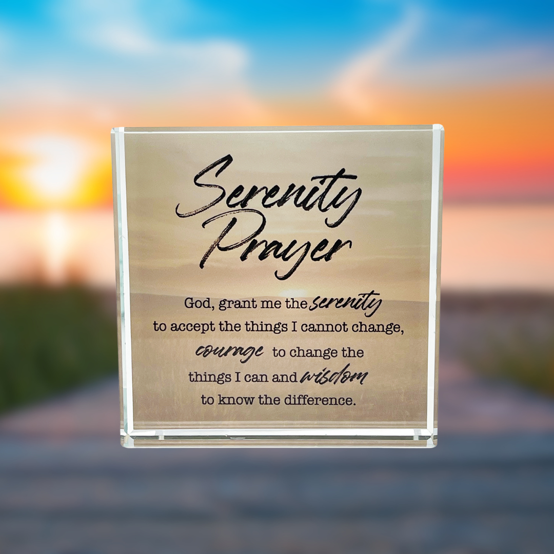 Serenity Prayer Crystal Block