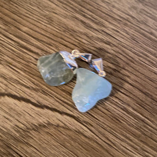 Aquamarine Tumbled Stone Pendant