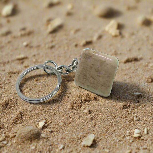 Calcite Tumbled Stone Keyring