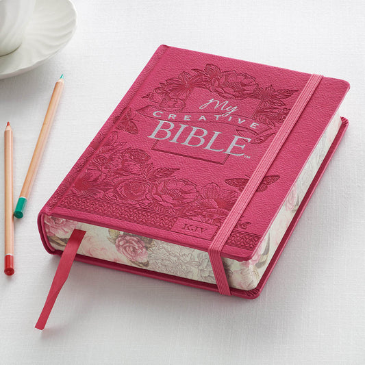 KJV My Creative Bible - Pink Faux Leather Hardcover