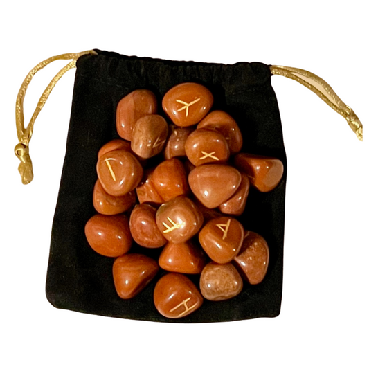 Red Jasper Runes with Pouch