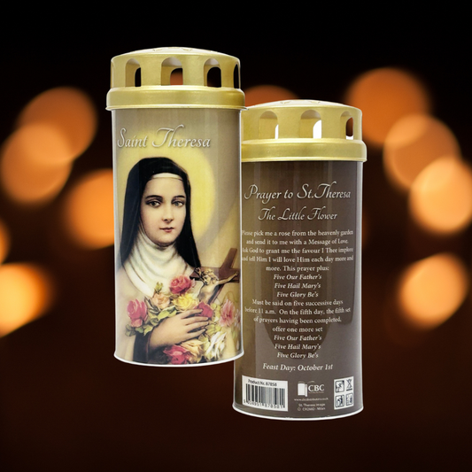 St Theresa LED Devotional Candle