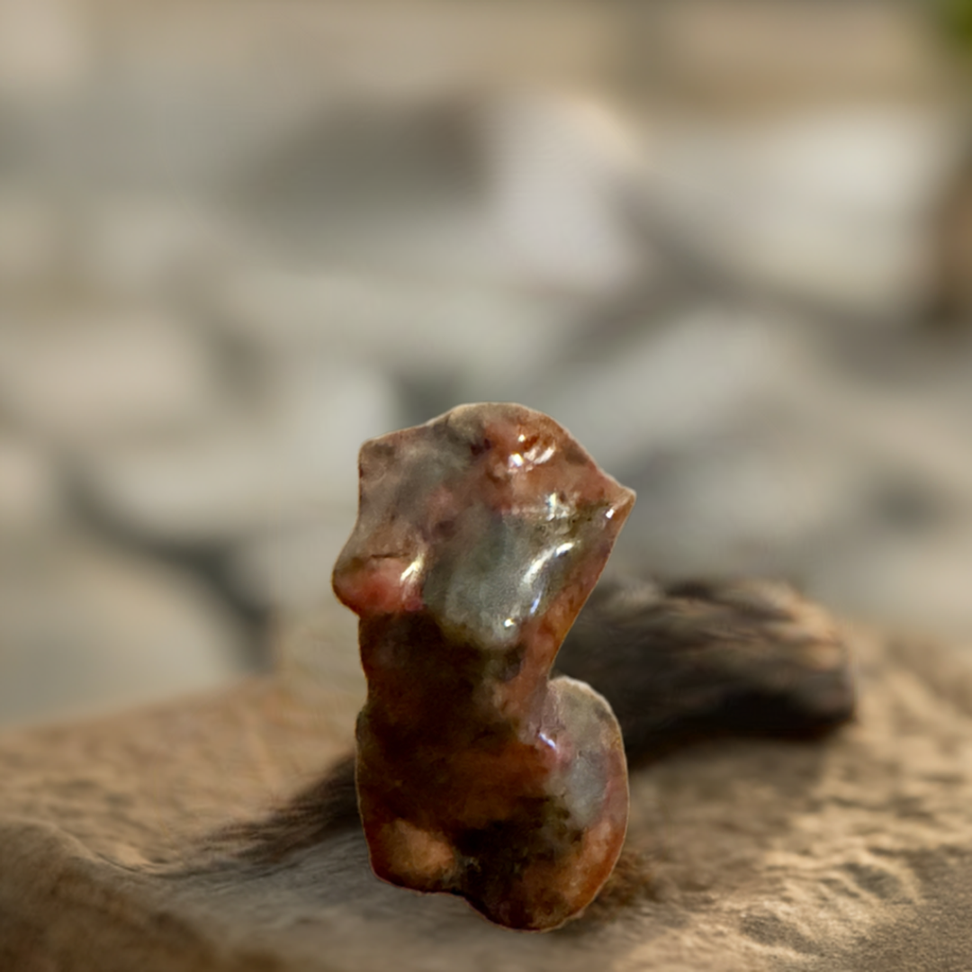 Brecciated Jasper Feminine Torso Carving