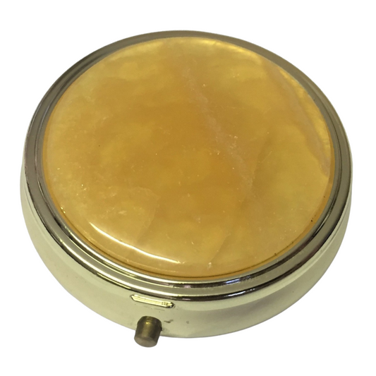 Yellow Aragonite Pill Box
