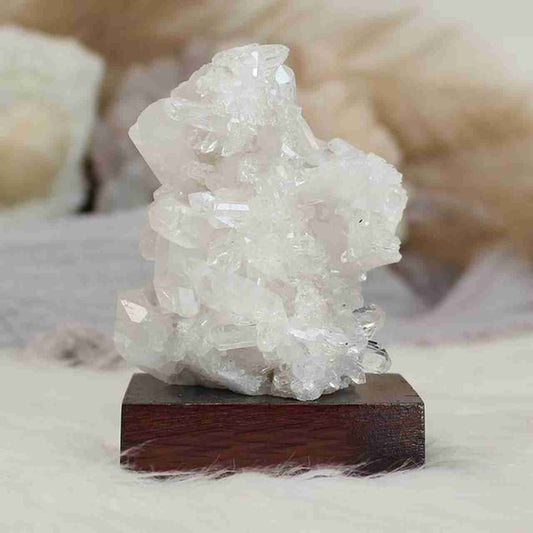 Clear Quartz Cluster on Stand