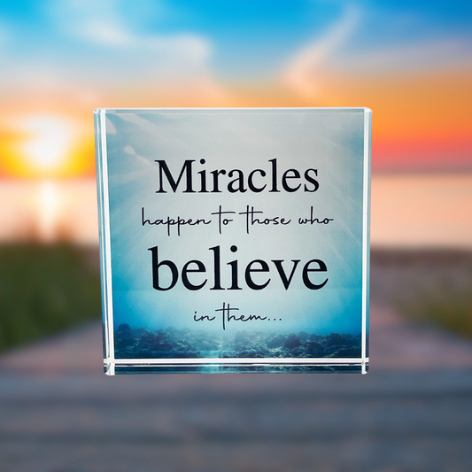 Miracles Crystal Block