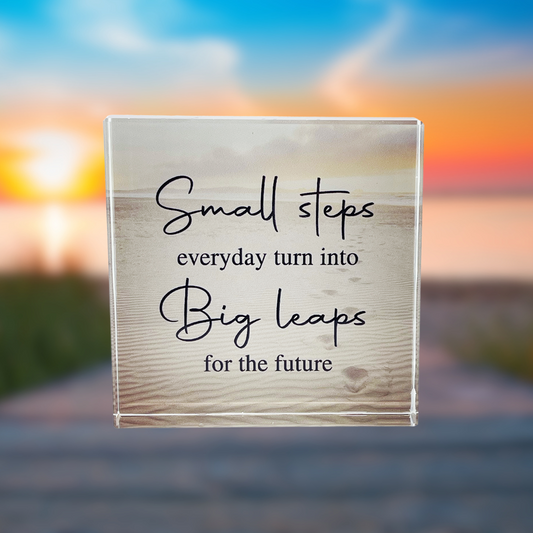 Small Steps Crystal Block
